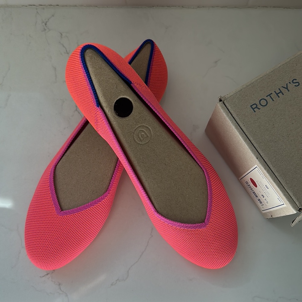 Rothy’s The Flat Tropical Pink Size 8.5 Retired - Picture 1 of 10